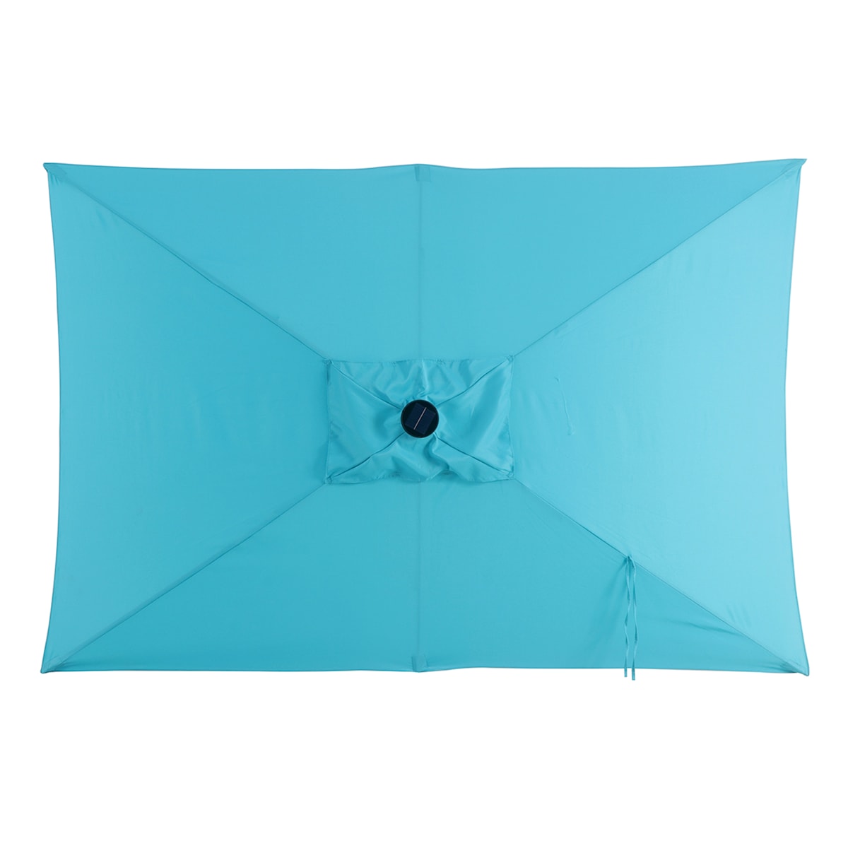 At Home Turquoise Rectangle LED Patio Umbrella 6.5x10'