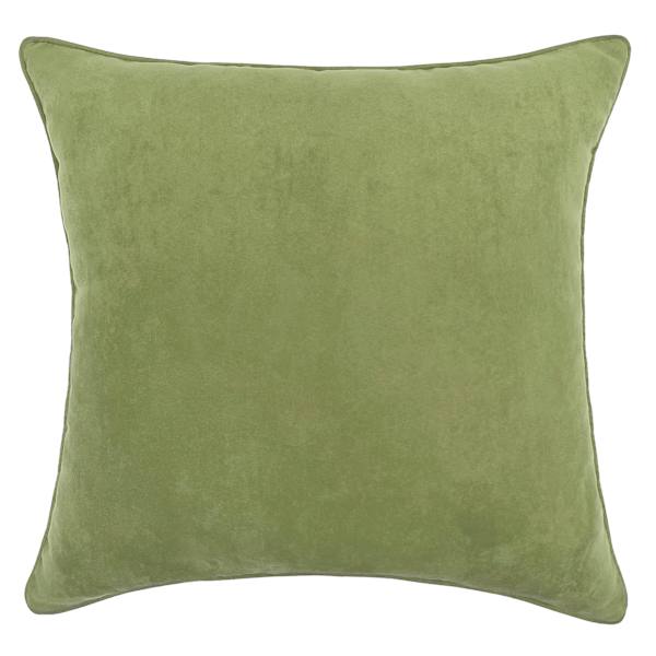 at home Turtle Green Torrey Faux Suede Throw Pillow 18"