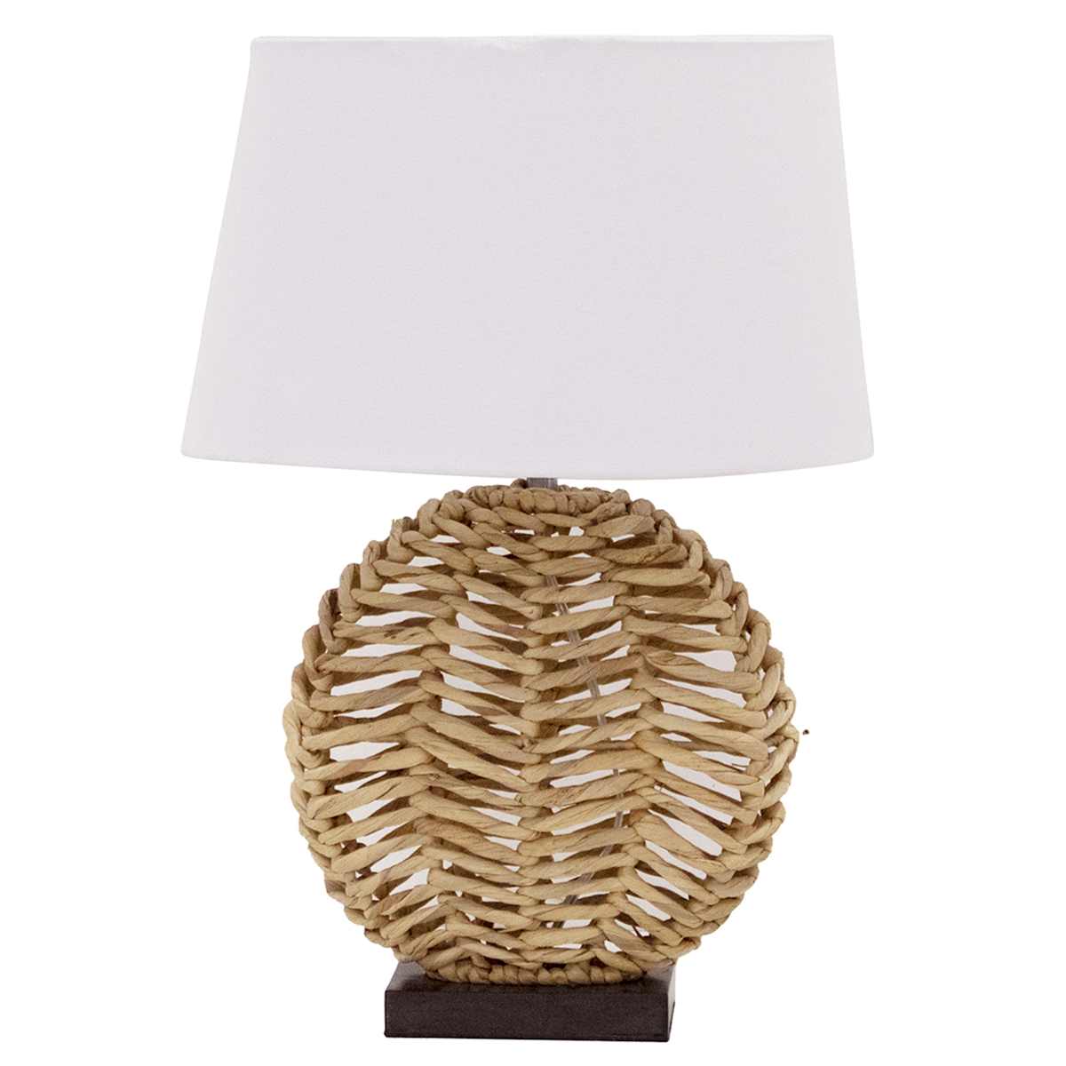 At Home Water Hyacinth Natural Weaving Medium Table Lamp With Shade 23"