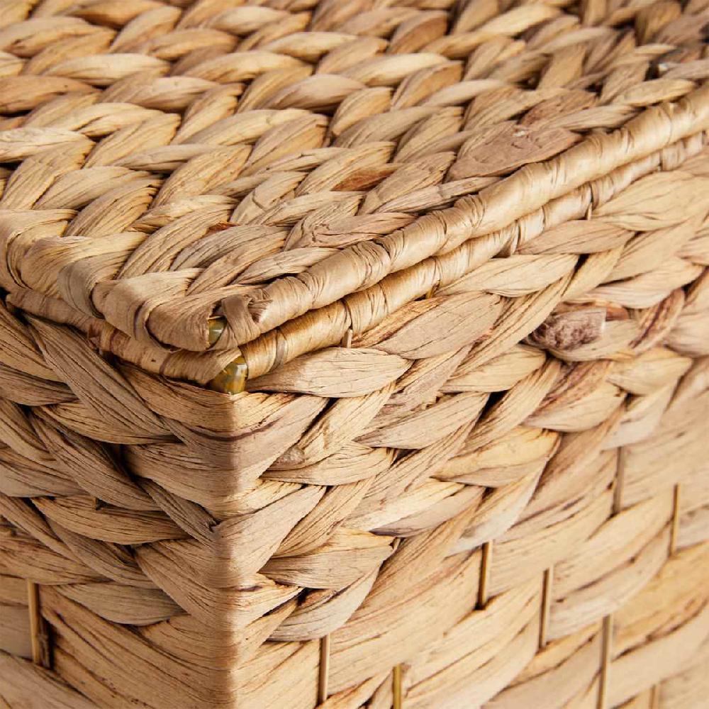 At Home Water Hyacinth Storage Trunk With Flat Lid Large