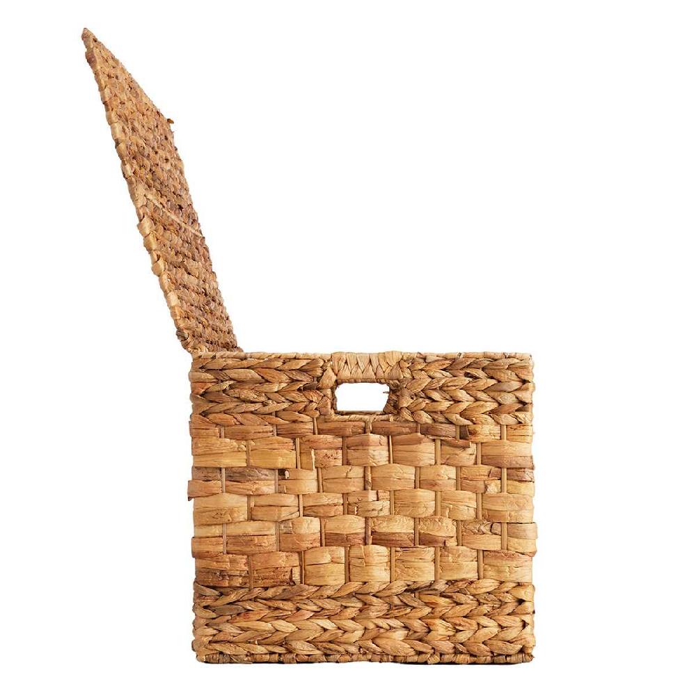 At Home Water Hyacinth Storage Trunk With Flat Lid Medium