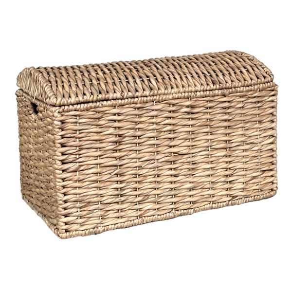 at home Water Hyacinth Storage Trunk with Lid Large