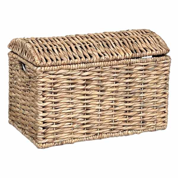 at home Water Hyacinth Storage Trunk with Lid Small
