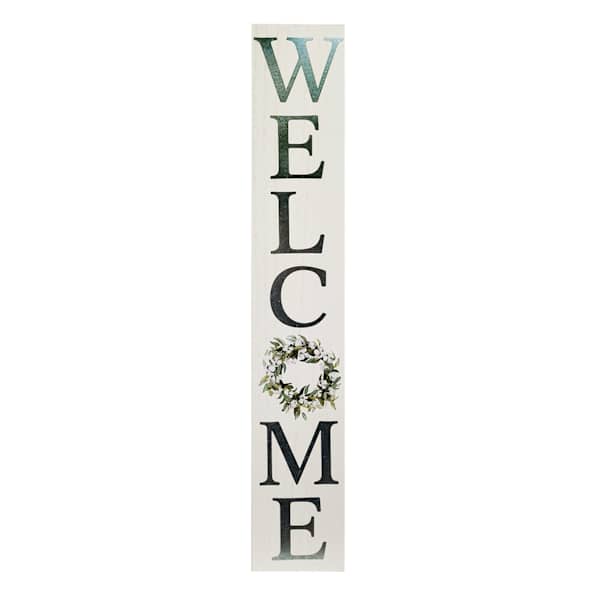 at home Welcome Wood Outdoor Porch Leaner Sign 47.25"