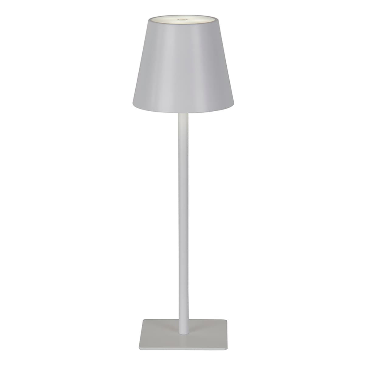 At Home White Indoor & Outdoor USB Rechargeable Lamp 14"