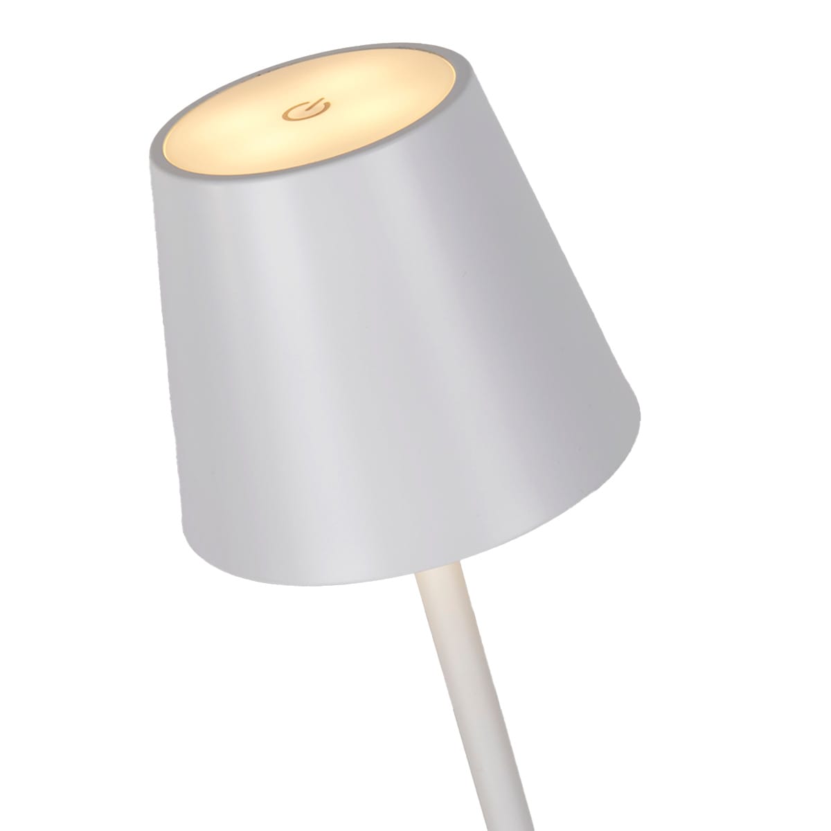 At Home White Indoor & Outdoor USB Rechargeable Lamp 14"