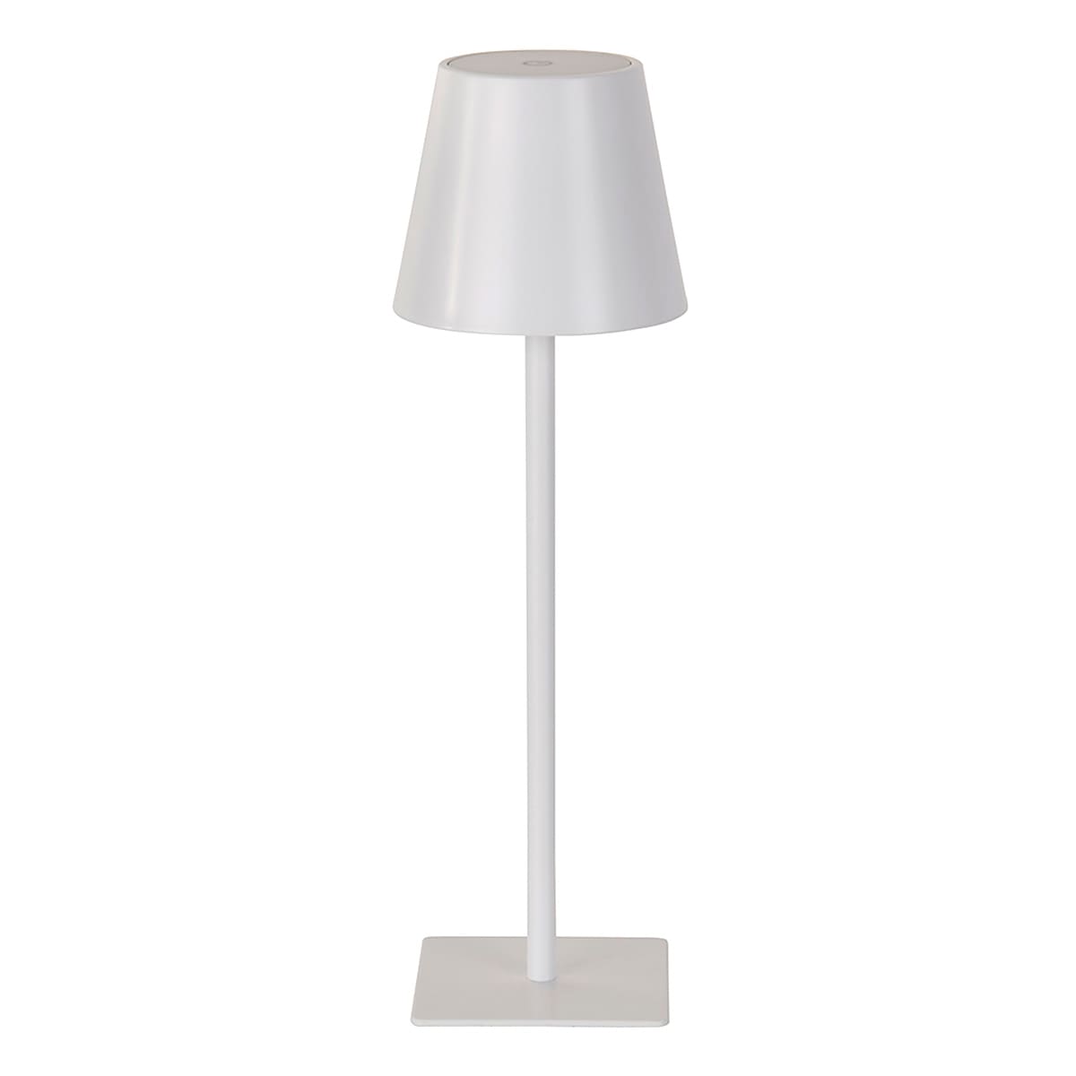 At Home White Indoor & Outdoor USB Rechargeable Lamp 14"