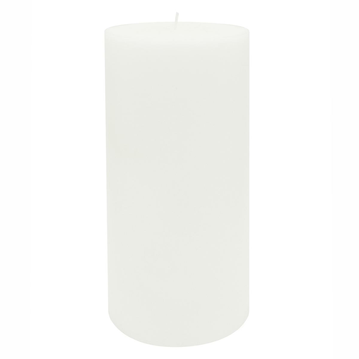 At Home White Mystic Birchwood Scented Pillar Candle 4x8