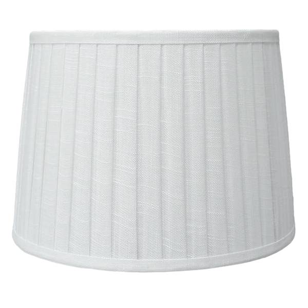 at home White Pleated Tapered Drum Medium Table Lamp Shade 12x14x10
