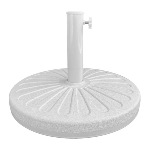 at home White Round Umbrella Base with Cement Inside 40lb
