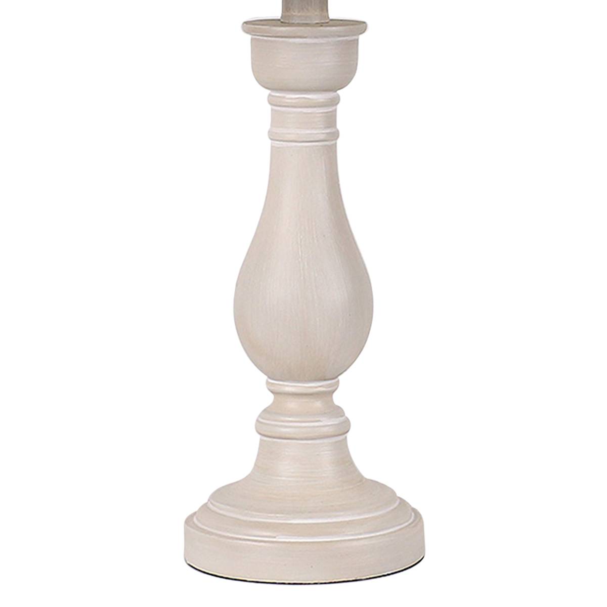 At Home White Spindle Medium Table Lamp With Shade 22.4"