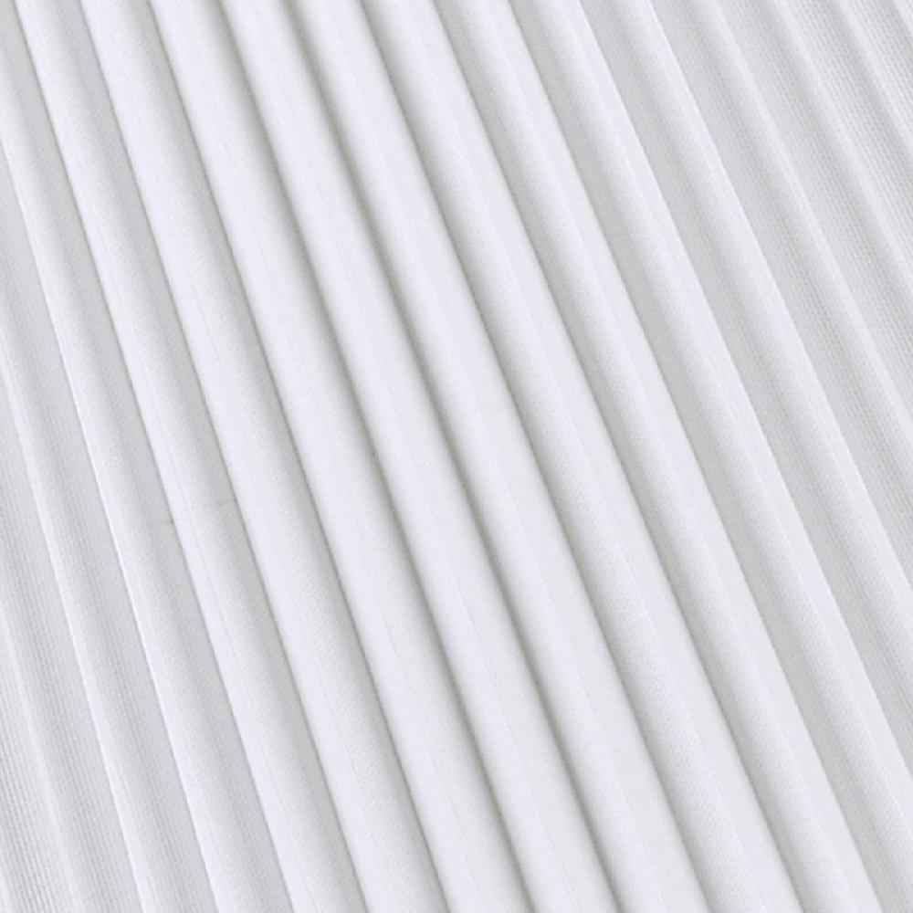 At Home White Stitched Pleat Large Taper Table Lamp Shade 13x17x12