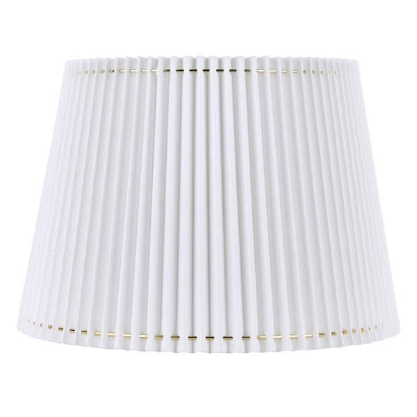 at home White Stitched Pleat Large Taper Table Lamp Shade 13x17x12