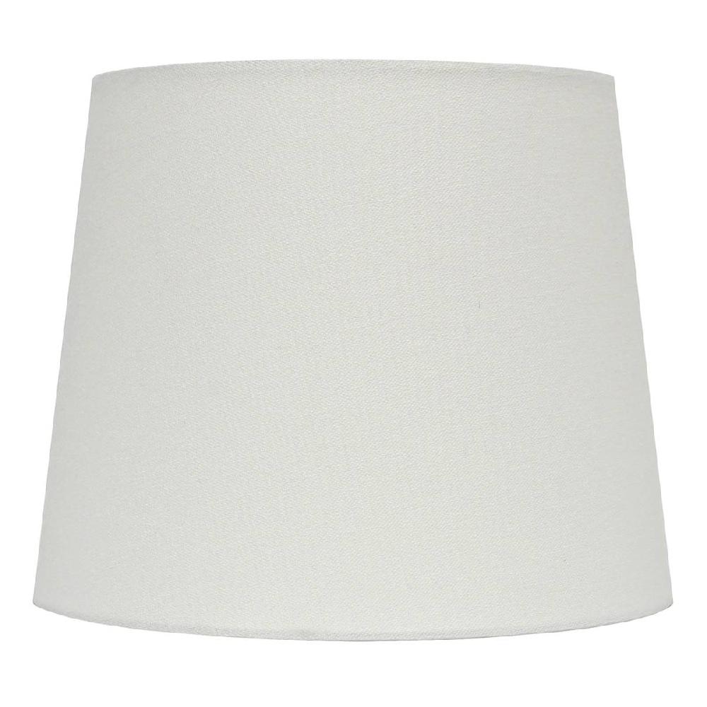At Home White Tapered Drum Small Table Lamp Shade 9x12x9