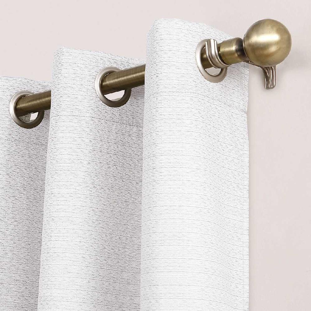At Home White Thermal Room Darkening Grommet Curtain Panel 84"
