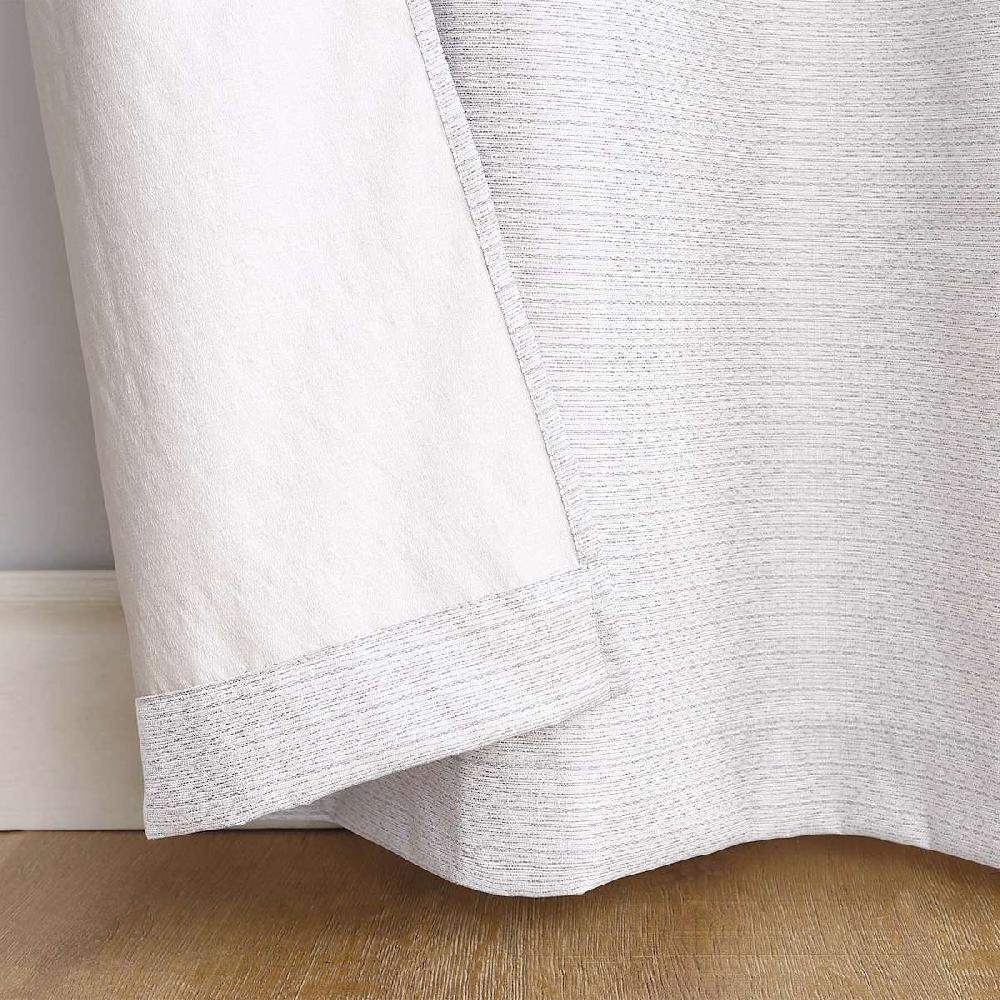 At Home White Thermal Room Darkening Grommet Curtain Panel 84"