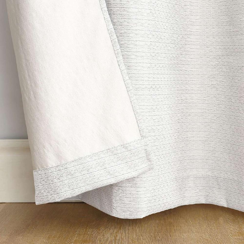 At Home White Thermal Room Darkening Grommet Curtain Panel 63"