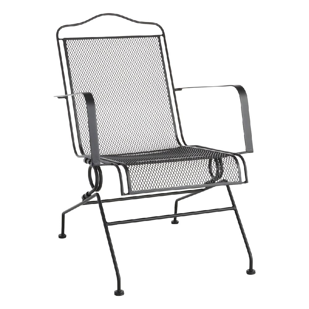 At Home Woodhill Metal Motion Patio Dining Chair Black