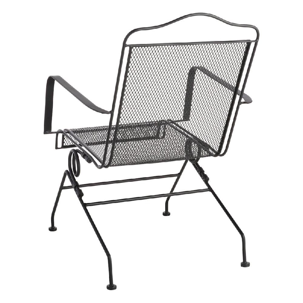 At Home Woodhill Metal Motion Patio Dining Chair Black