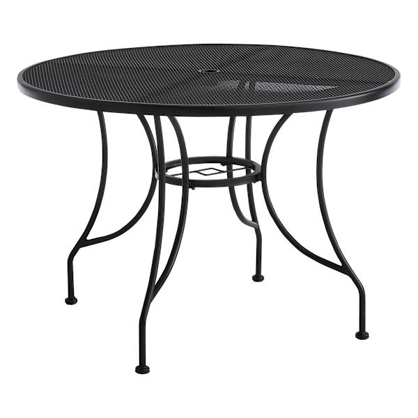 at home Woodhill Round Metal Patio Dining Table Black