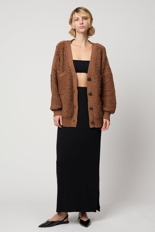 atelier delphine AMELIA CARDIGAN IN CHUNKY LOOP KNIT