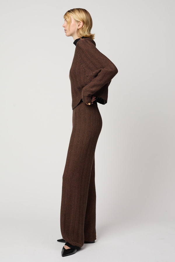 Atelier Delphine AILI PANT IN CHECKERBOARD STITCH