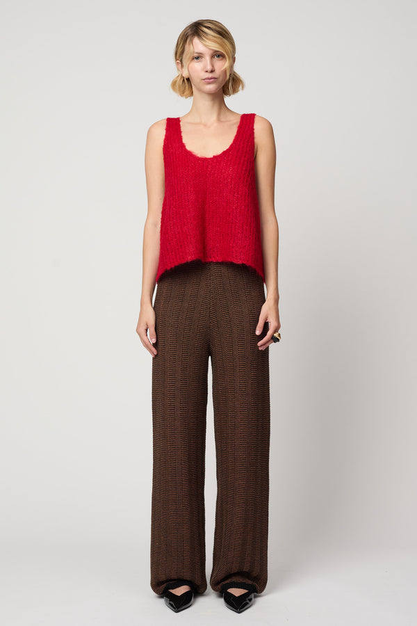 atelier delphine AILI PANT IN CHECKERBOARD STITCH