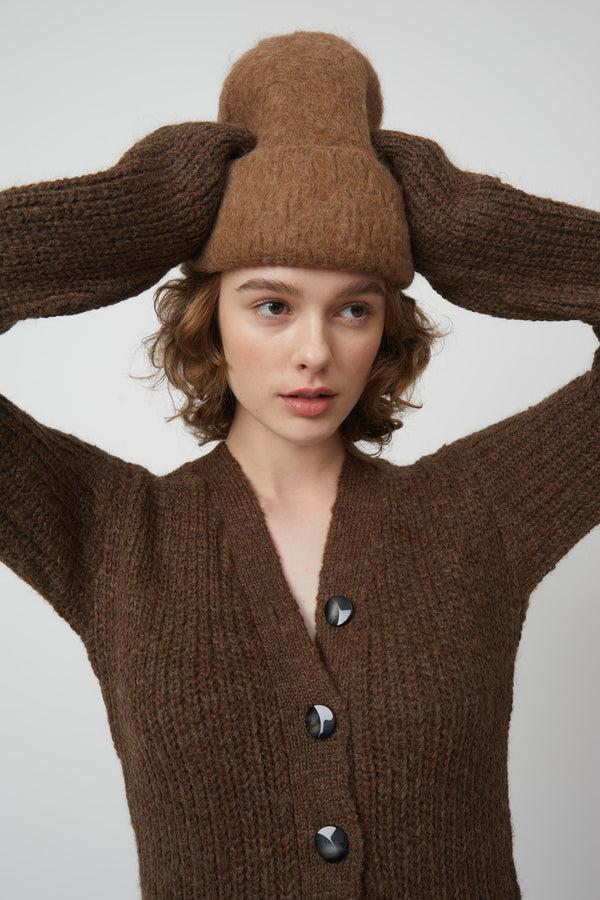 atelier delphine Brushed Beanie in Eco Baby Alpaca