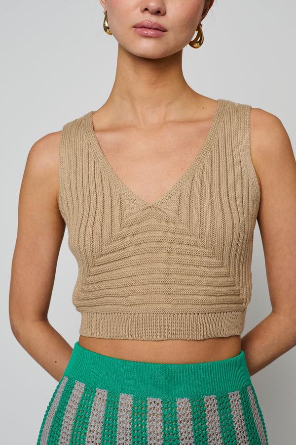 Atelier Delphine CROPPED RIB TOP