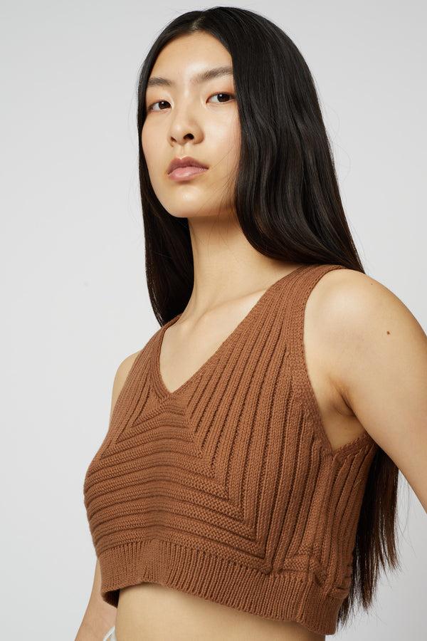 atelier delphine CROPPED RIB TOP