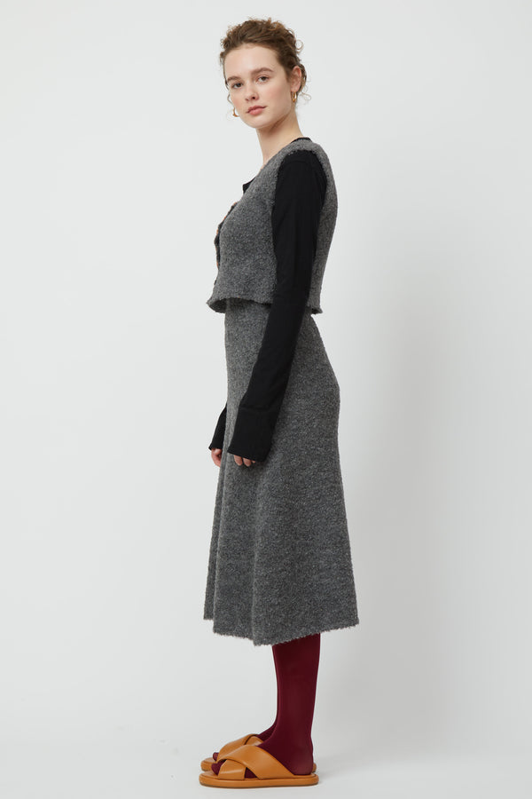 Atelier Delphine FLARE SKIRT IN BOUCLE ALPACA