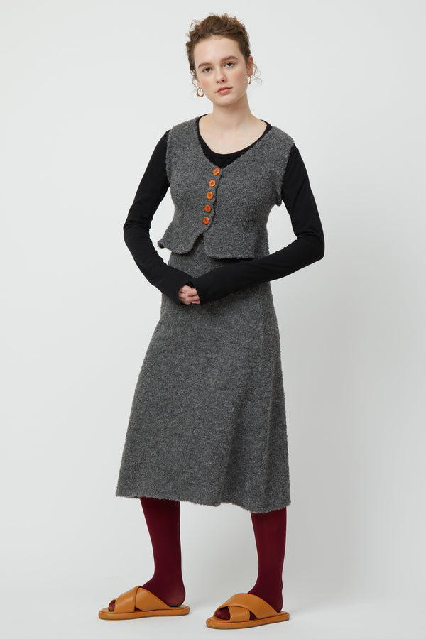 Atelier Delphine FLARE SKIRT IN BOUCLE ALPACA