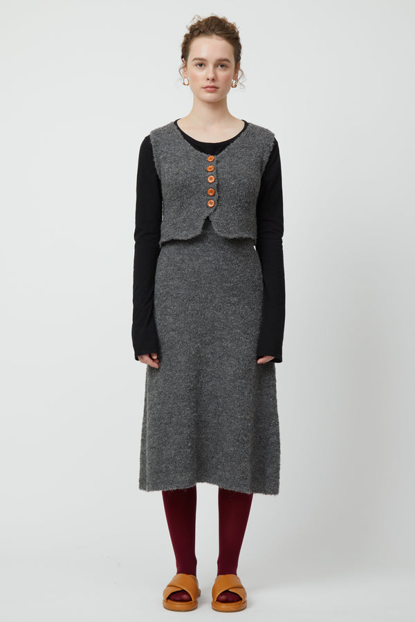atelier delphine FLARE SKIRT IN BOUCLE ALPACA