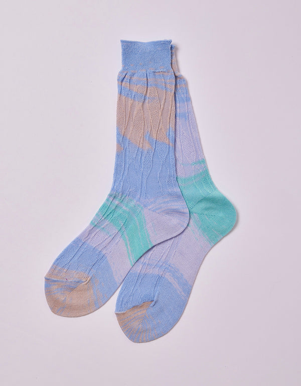 Atelier Delphine Japanese Leaf Kasuri Socks