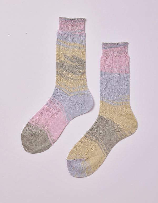 Atelier Delphine Japanese Leaf Kasuri Socks