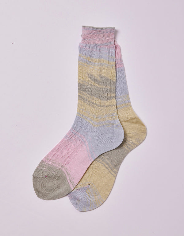 Atelier Delphine Japanese Leaf Kasuri Socks
