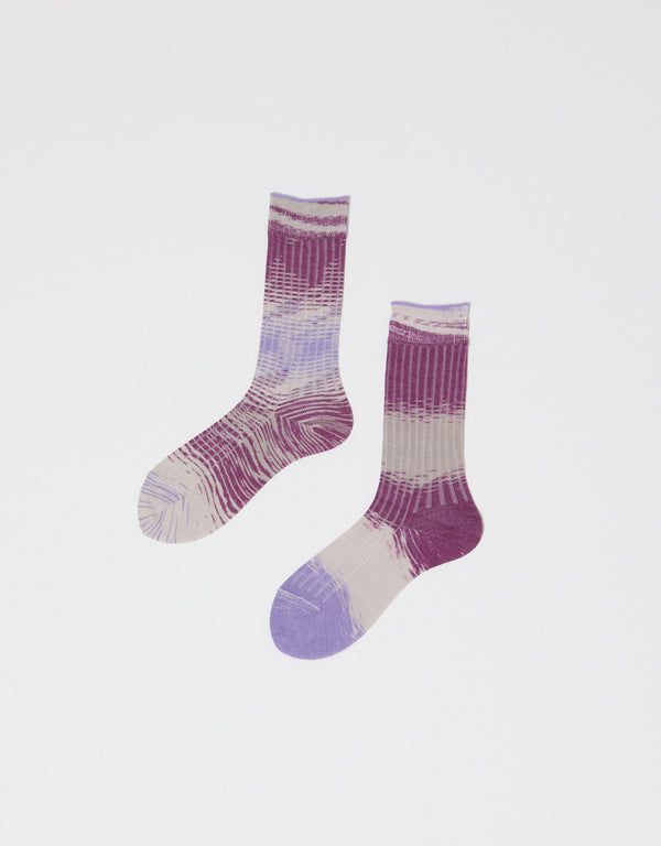 atelier delphine Japanese Ribbed Kasuri Socks