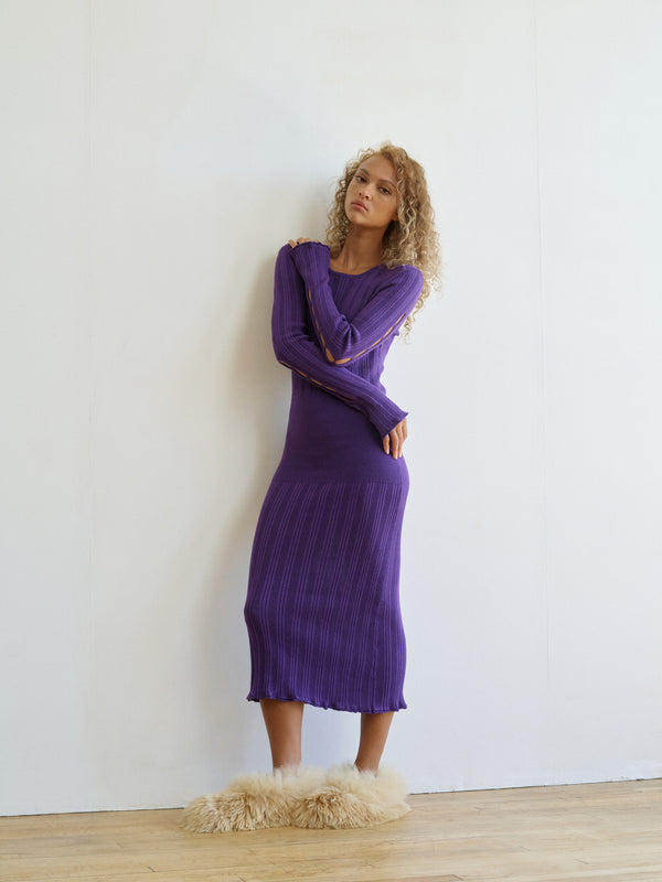 atelier delphine POINTELLE DRESS L/S W/ EYELET