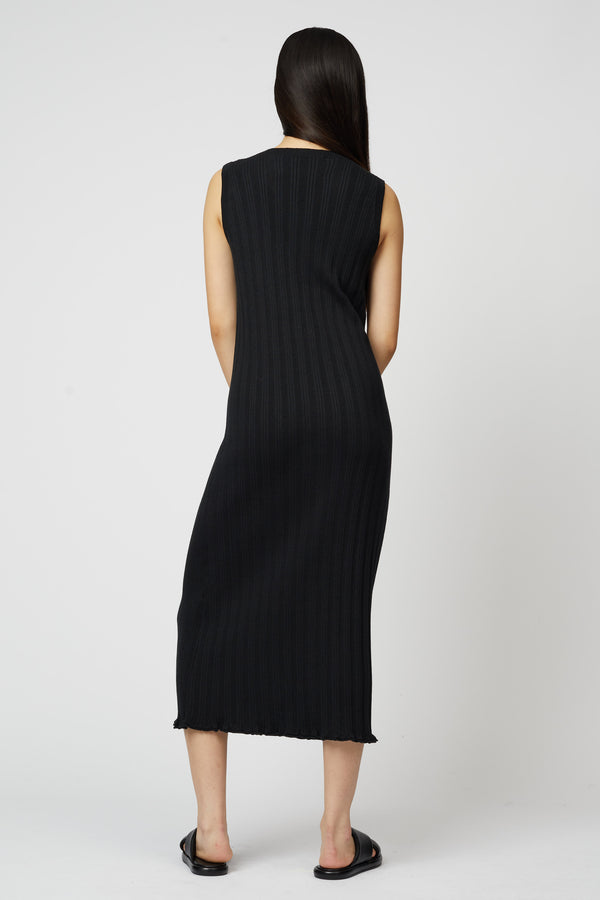 Atelier Delphine POINTELLE SLIM LONG VEST DRESS