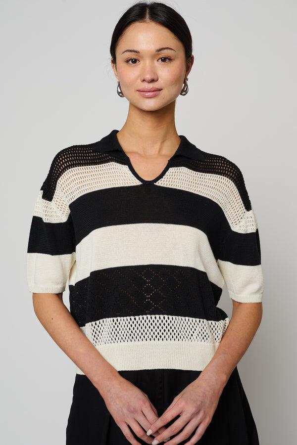 atelier Delphine POLO SHIRT OPENWORK KNIT