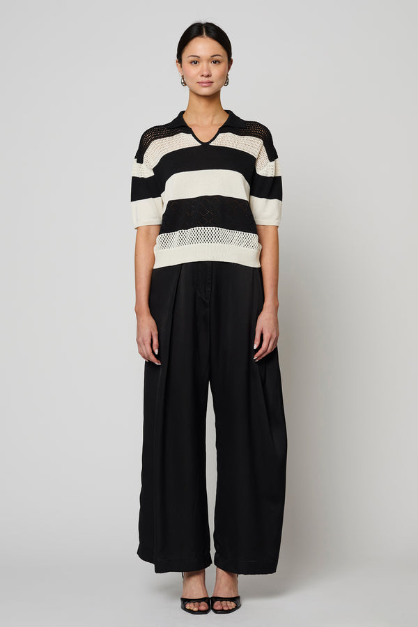 atelier Delphine POLO SHIRT OPENWORK KNIT