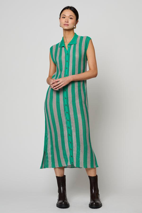 Atelier Delphine SHIRT DRESS OPENWORK KNIT