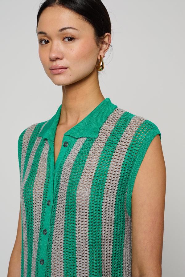 Atelier Delphine SHIRT DRESS OPENWORK KNIT
