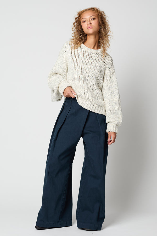 atelier delphine BALLOON SLEEVE IN TEXTURE LOOSE COTTON