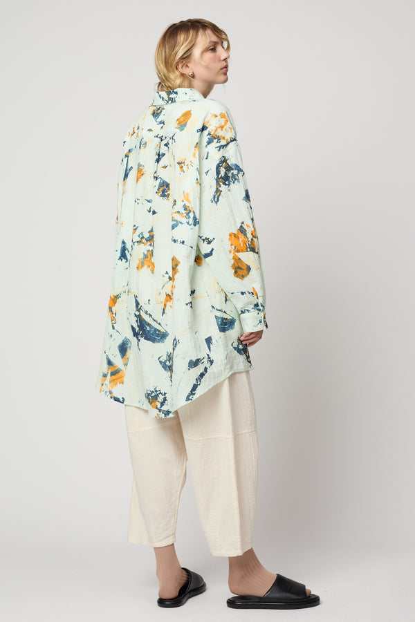 Atelier Delphine OVERSIZED OVERLAY IN CRINKLED COTTON MARBLE