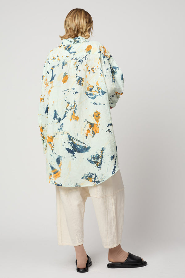 Atelier Delphine OVERSIZED OVERLAY IN CRINKLED COTTON MARBLE