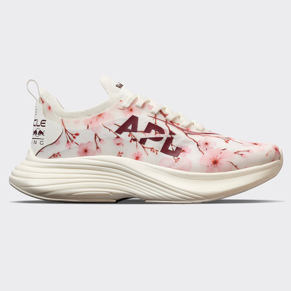 athletic propulsion labs Women's APL Podium Ivory / Burgundy / Cherry Blossom