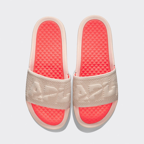 athletic propulsion labs Women's Big Logo TechLoom Slide Beach / Magenta