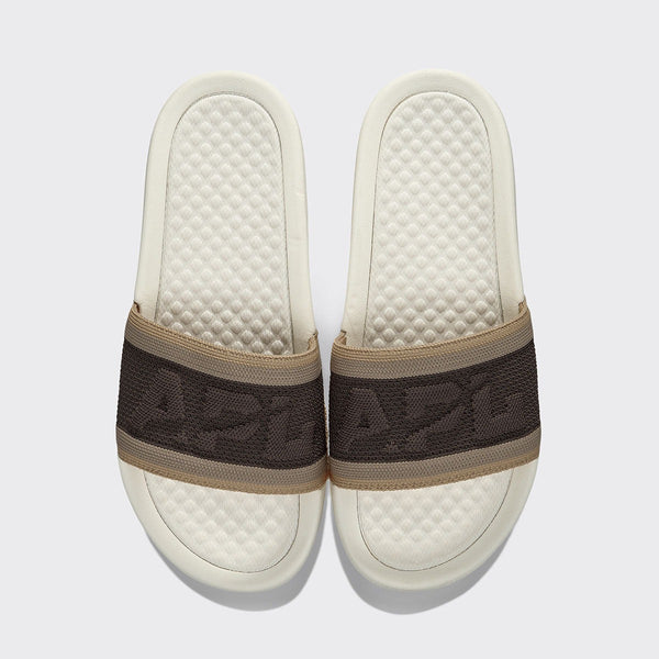 athletic propulsion labs Women's Big Logo TechLoom Slide Chocolate / Almond / Caramel