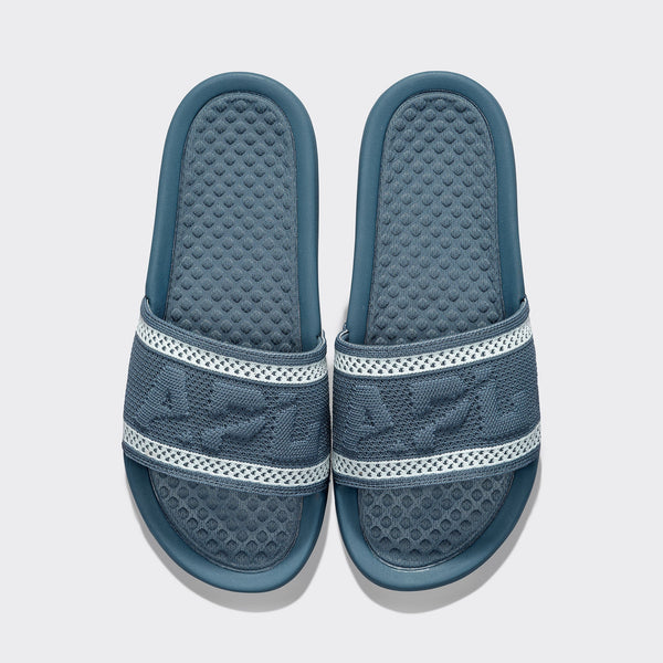 athletic propulsion labs Women's Big Logo TechLoom Slide Deep Petrol / Aqua Mist